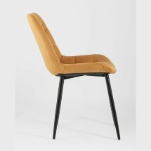 Комплект из четырех стульев Stool Group Флекс велюр оранжевый ножки из металла черные