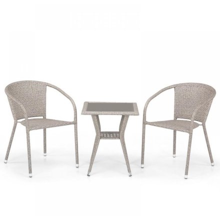 Комплект плетеной мебели T25C/Y137C-W85 Latte (2+1) 