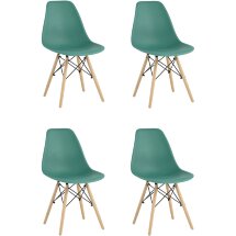 Стул Eames Style DSW серо-зеленый x4