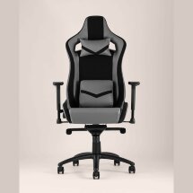 Игровое кресло Stool Group компьютерное TopChairs Racer Premium серое геймерское
