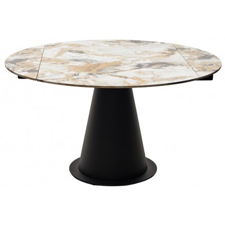 Керамический стол поворотный Teramo 135 gloss grand jade solid ceramic / бронзовый 