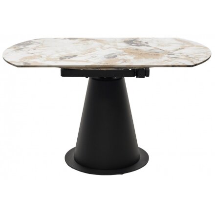 Керамический стол поворотный Teramo 135 gloss grand jade solid ceramic / бронзовый 