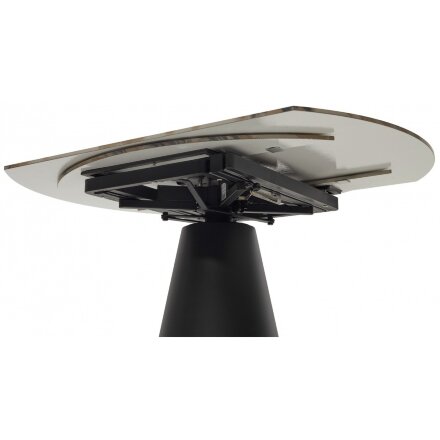 Керамический стол поворотный Teramo 135 gloss grand jade solid ceramic / бронзовый 