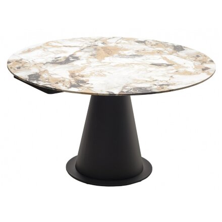 Керамический стол поворотный Teramo 135 gloss grand jade solid ceramic / бронзовый 
