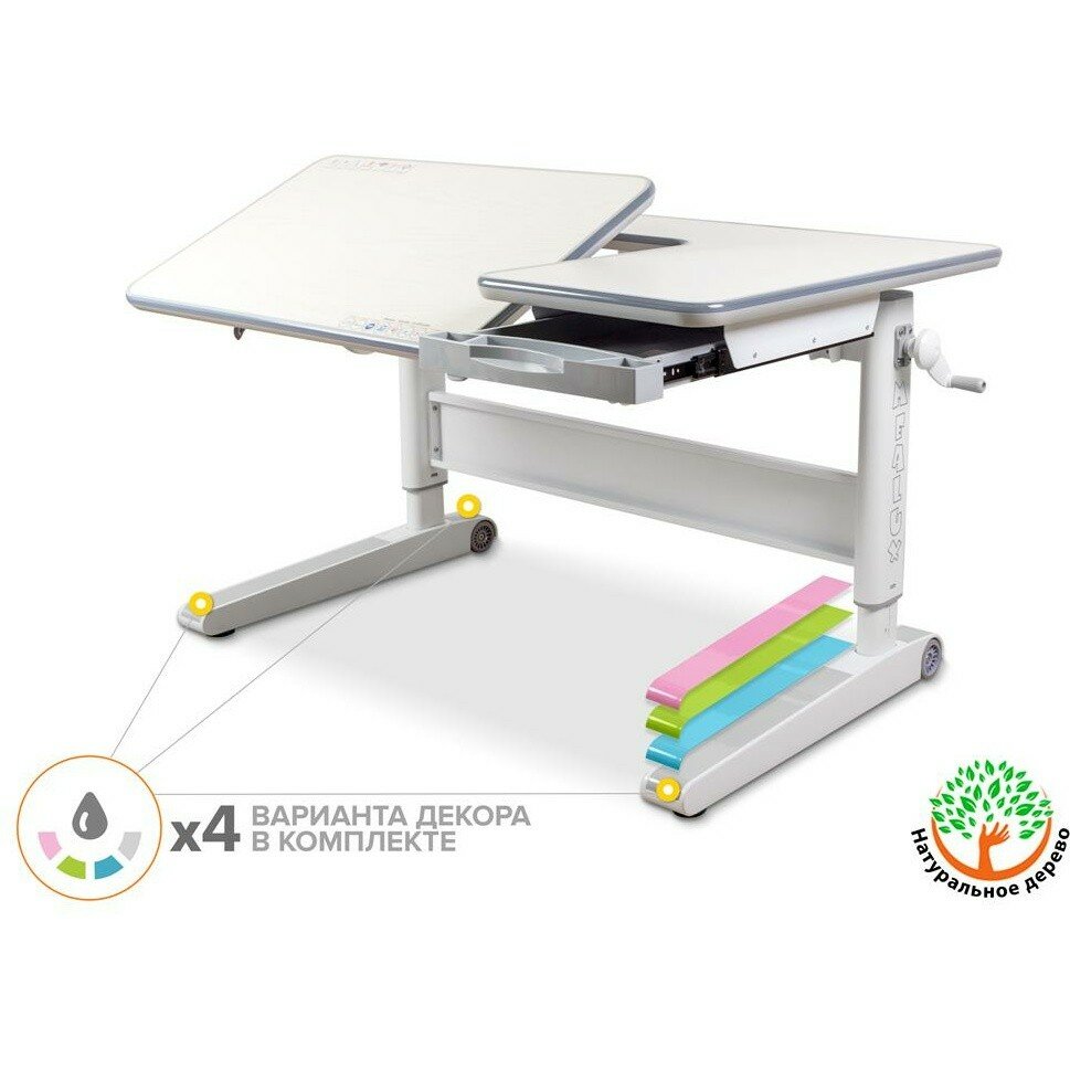 Детская парта Mealux RichWood Multicolor Белый Детская парта Mealux RichWood Multicolor Белый