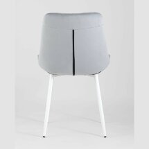 Комплект из двух стульев Stool Group Флекс велюр светло-серый белые ножки из металла