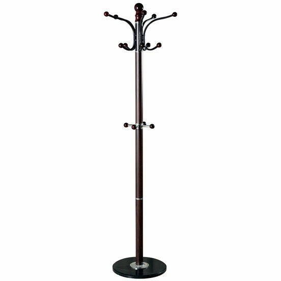Вешалка-стойка BRABIX "CR-274", металл/мрамор, 1,8 м, на диске диаметром 36 см, 5 крючков + 4 дополнительных, венге, 601744 Венге Вешалка-стойка BRABIX "CR-274", металл/мрамор, 1,8 м, на диске диаметром 36 см, 5 крючков + 4 дополнительных, венге, 601744 Венге