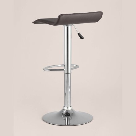 Стул барный Stool Group Хай-Тек коричневый, хром, газ-лифт, экокожа 