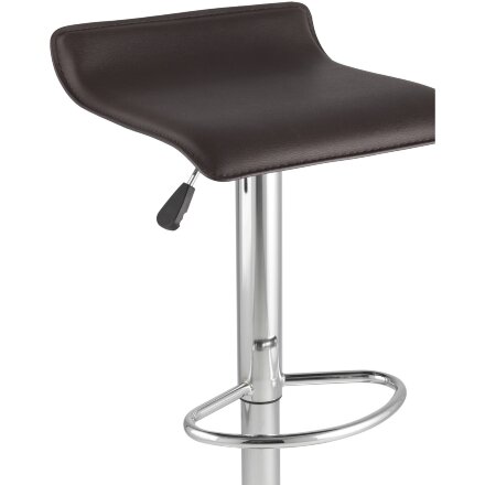 Стул барный Stool Group Хай-Тек коричневый, хром, газ-лифт, экокожа 