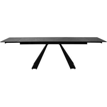 Стол FONDI 180 MARBLES NERO KL-116 Черный мрамор матовый, итальянская керамика/ черн.каркас, ®DISAUR 