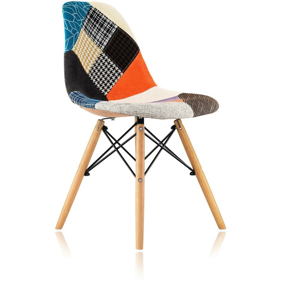 Стул Stool Group DSW Patchwork обивка ткань ножки массив дерева Стул Stool Group DSW Patchwork обивка ткань ножки массив дерева