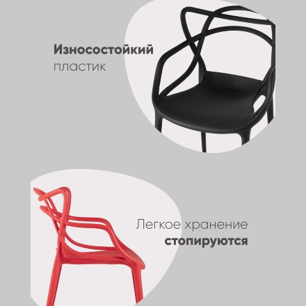 Стул Masters (Мастерс) пластик черный 