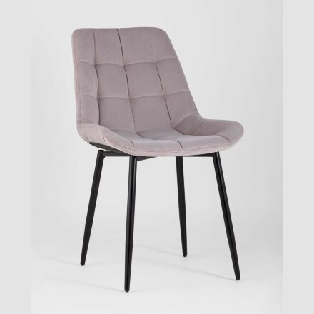 Комплект из двух стульев Stool Group Флекс велюр светло-сиреневый ножки из металла черные 