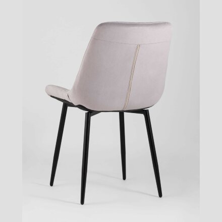 Комплект из двух стульев Stool Group Флекс велюр светло-сиреневый ножки из металла черные 