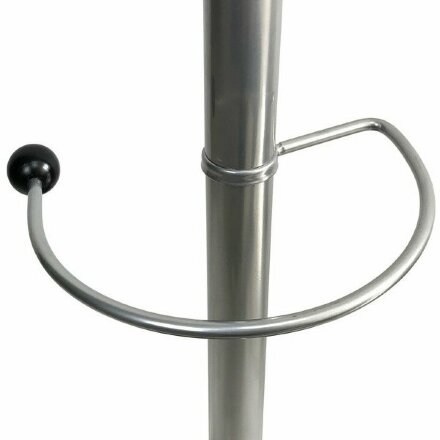 Вешалка-стойка BRABIX &quot;CR-855&quot; на мраморном диске, металл, 4+3 крючка, цвет серебристый, 606434 Серебристый