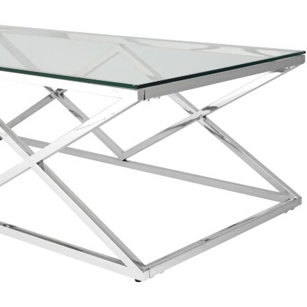 Журнальный стол 120*60 ИНСИГНИЯ серебро 