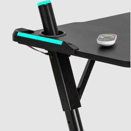 Стол геймерский Stool Group компьютерный игровой для геймеров TopChairs Storm LED черный 