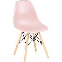 Стул обеденный DSW ножки светлый бук, светло-розовый PK-02