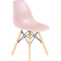 Стул обеденный DSW ножки светлый бук, светло-розовый PK-02