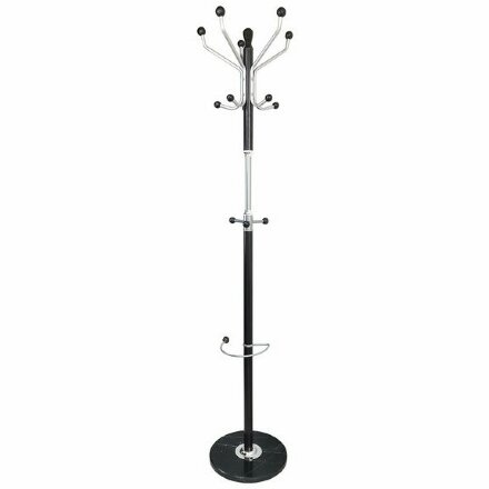 Вешалка-стойка BRABIX &quot;CR-870&quot; на мраморном диске, металл, 5+3 крючка, цвет коричневый, 606436 Коричневый