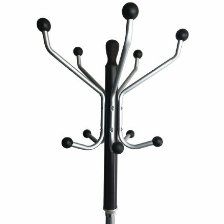 Вешалка-стойка BRABIX &quot;CR-870&quot; на мраморном диске, металл, 5+3 крючка, цвет коричневый, 606436 Коричневый