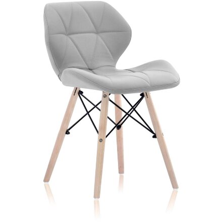 Стул Stool Group Butterfly, серый обивка экокожа ножки массив дерева 