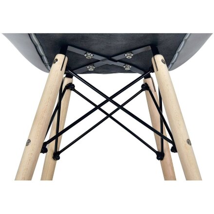 Стул Stool Group Butterfly, серый обивка экокожа ножки массив дерева 