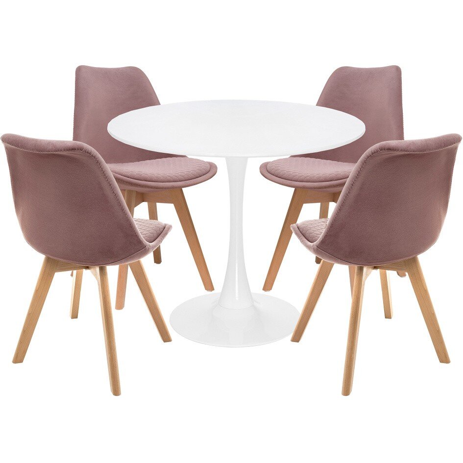 Обеденная группа Ахели light purple / wood / white Обеденная группа Ахели light purple / wood / white
