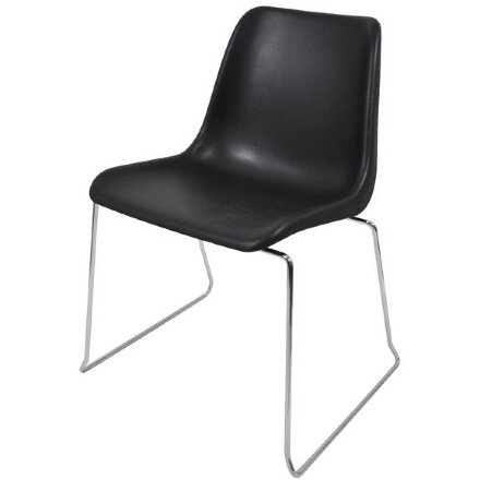 Стул пластиковый на металлокаркасе Vicenza -3 Nero Black Черный