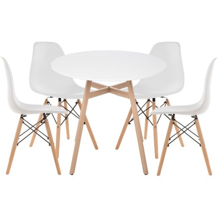 Обеденная группа Гуанора white / wood 