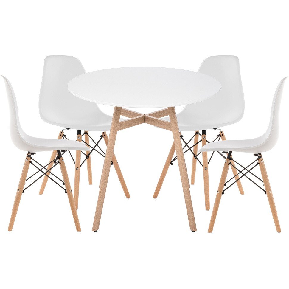 Обеденная группа Гуанора white / wood Обеденная группа Гуанора white / wood