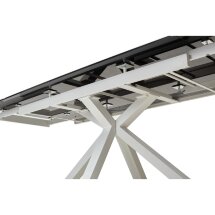 Стол ALTO 160 KL-188 Контрастный мрамор матовый, итальянская керамика/ белый каркас М-City