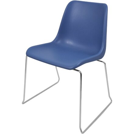 Стул пластиковый на металлокаркасе Vicenza -3 Blue RAL 5009 Голубой