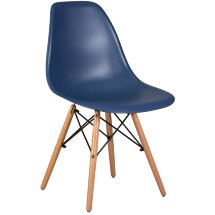 Стул обеденный DSW ножки светлый бук, тёмно-синий BE-12