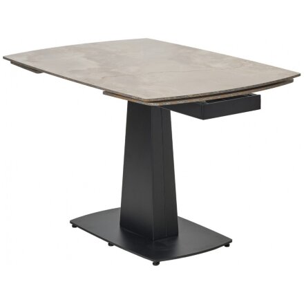 Керамический стол Balde 120 gloss amber jade solid ceramic / black 