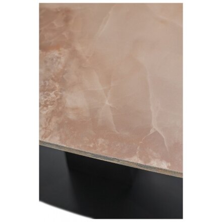 Керамический стол Balde 120 gloss amber jade solid ceramic / black 