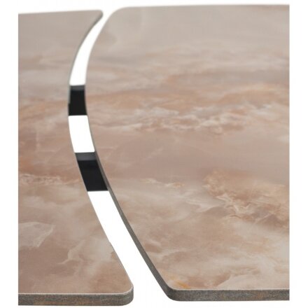 Керамический стол Balde 120 gloss amber jade solid ceramic / black 
