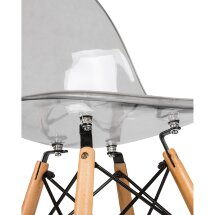 Стул обеденный DSW CASPER ножки светлый бук, прозрачный