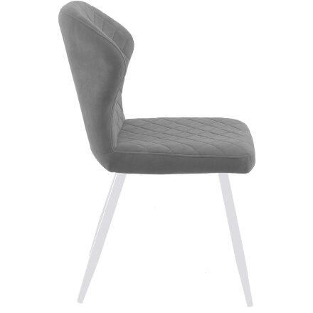 Стул DikLine 239М B22 GREY, ножки белые 