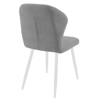 Стул DikLine 239М B22 GREY, ножки белые 