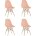 Стул Eames Style DSW персиковый x4 (разборный каркас) 