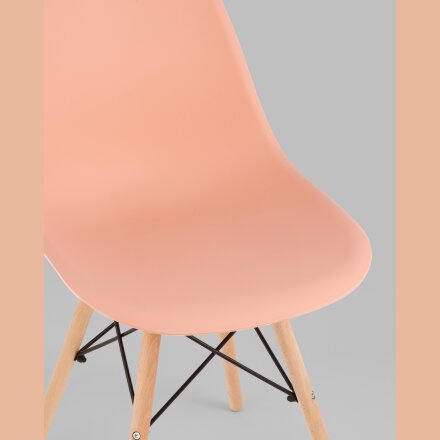Стул Eames Style DSW персиковый x4 (разборный каркас) 