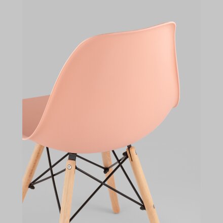 Стул Eames Style DSW персиковый x4 (разборный каркас) 