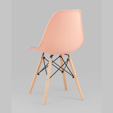 Стул Eames Style DSW персиковый x4 (разборный каркас) 