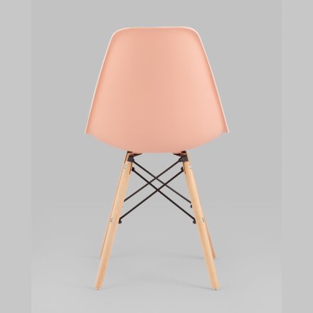 Стул Eames Style DSW персиковый x4 (разборный каркас) 