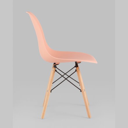 Стул Eames Style DSW персиковый x4 (разборный каркас) 