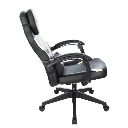 Кресло игровое TopChairs Zombie Defender черный/белый эко.кожа крестовина пластик 