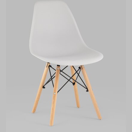 Стул Eames Style DSW светло-серый x4 (разборный каркас) 