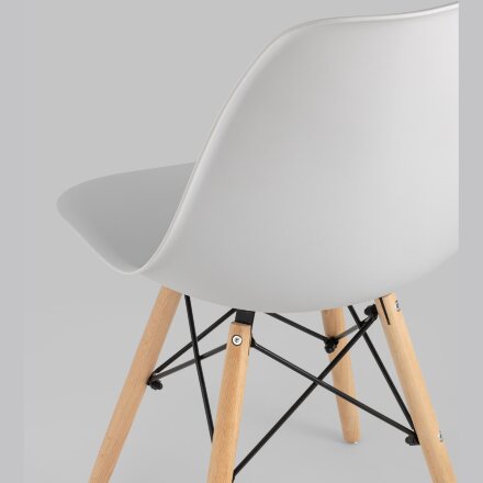 Стул Eames Style DSW светло-серый x4 (разборный каркас) 