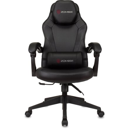 Кресло игровое TopChairs Zombie Defender черный/карбон эко.кожа крестов. пластик 